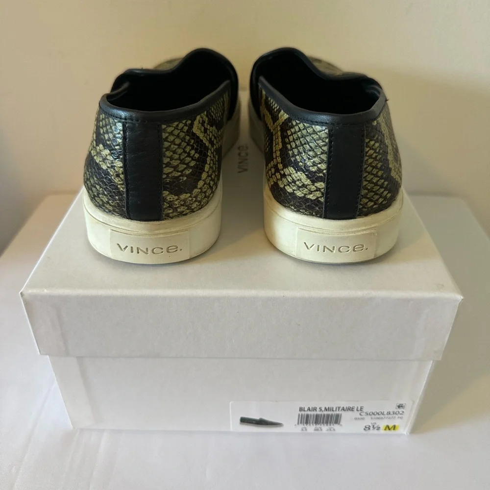 VINCE Blair Snake Print Slip-On Sneakers Women’s 8.5 - Picture 3 of 6
